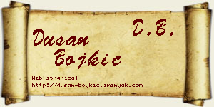 Dušan Bojkić vizit kartica